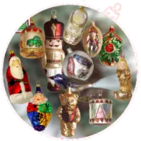 Handbemalte Glasfiguren für Christbaumschmuck aus Lauscha