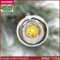 Preview: Glass ball Old German Reflex Yellow 8cm Ø