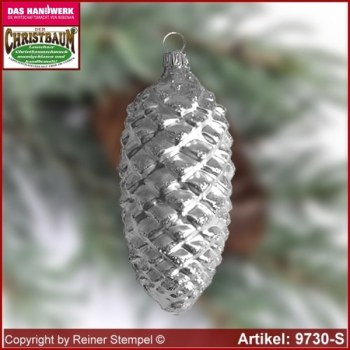 Tannenzapfen Silber