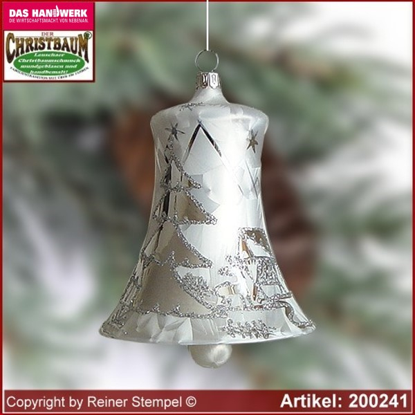 Christmas decoration glass bell for window and room