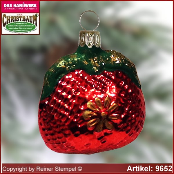 Christbaumschmuck, Tasche, Baumschmuck aus Lauscha Glasfigur, Glasform Sammlerstücke Glas aus Lauscha Thüringen.