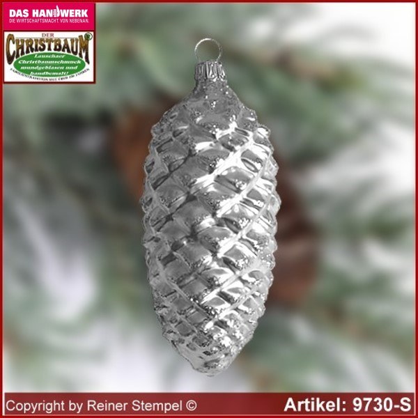 Tannenzapfen Silber