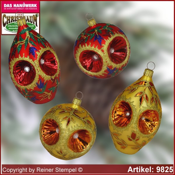 Christmas tree decoration owl with flower decoration ball/olive red/gold Collectible