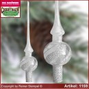 Baumspitze Christbaumspitze Christbaumschmuck aus Glas Frost Glas aus Lauscha Thüringen.