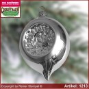 Christbaumschmuck aus Glas Olive mit Reflex German Tradition Glas aus Lauscha Thüringen.