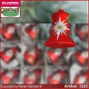 Christbaumschmuck aus Glas Glocken Landhaus Rot Glas aus Lauscha Thüringen.