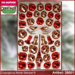 Christbaumschmuck Sortiment 39-tlg. Exklusiv Rot Gold