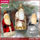 Christbaumschmuck Weihnachtsmann mit Rute und Geschenkesack Baumschmuck aus Lauscha Glasfigur, Glasform Sammlerstücke Glas aus Lauscha Thüringen.
