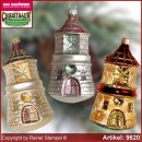 Christbaumschmuck, Windmühle Baumschmuck aus Lauscha Glasfigur, Glasform Sammlerstücke Glas aus Lauscha Thüringen.