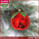 Christbaumschmuck, Apfel Baumschmuck aus Lauscha Glasfigur, Glasform Sammlerstücke Glas aus Lauscha Thüringen.
