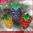 Christbaumschmuck, Weintrauben Baumschmuck aus Lauscha Glasfigur, Glasform Sammlerstücke Glas aus Lauscha Thüringen.