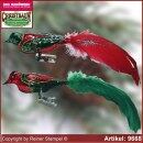 Christbaumschmuck, grosser Weihnachtsvogel, Baumschmuck aus Lauscha Glasfigur, Glasform Sammlerstücke Glas aus Lauscha Thüringen.