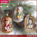 Christbaumschmuck Zwerg im Baumstamm, Baumschmuck aus Lauscha Glasfigur, Glasform Sammlerstücke Glas aus Lauscha Thüringen.