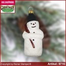 Christbaumschmuck, Schneemann, Baumschmuck aus Lauscha Glasfigur, Glasform Sammlerstücke Glas aus Lauscha Thüringen.
