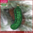 Christbaumschmuck, Gurke, Baumschmuck aus Lauscha Glasfigur, Glasform Sammlerstücke Glas aus Lauscha Thüringen.