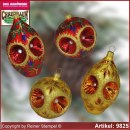 Christbaumschmuck Eule Blütendekor Kugel/Olive Rot Sammlerstücke
